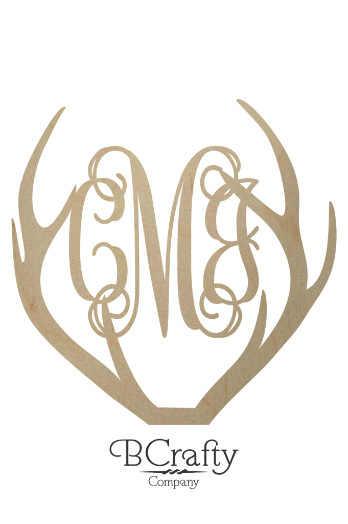 Wooden Antler Monogram – BCrafty Company