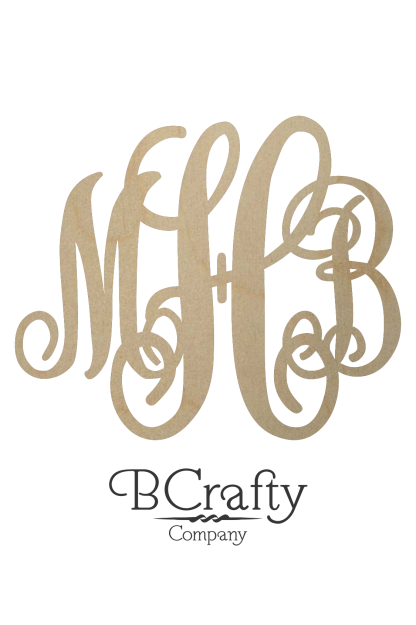 Wooden Script Monogram