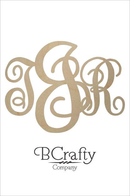 Wooden Monogram KK