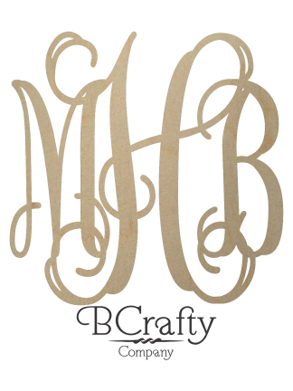 Wooden Monogram Sticker