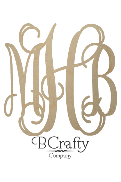 Wooden Monogram Sticker