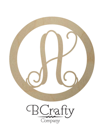 Vine with Circle Border Monogram