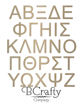 Unfinished Wooden Greek Letters