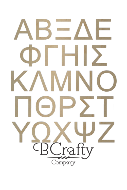 Unfinished Wooden Greek Letters
