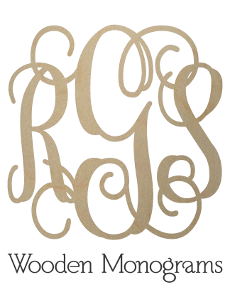 Wooden Monogram Letters