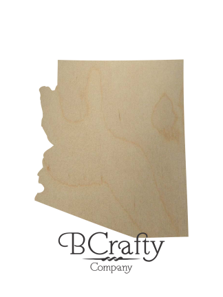 Wooden Arizona State Shape Cutout