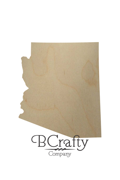 Wooden Arizona State Shape Cutout