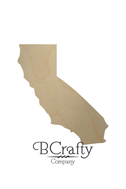 Wooden California State Shape Cutout