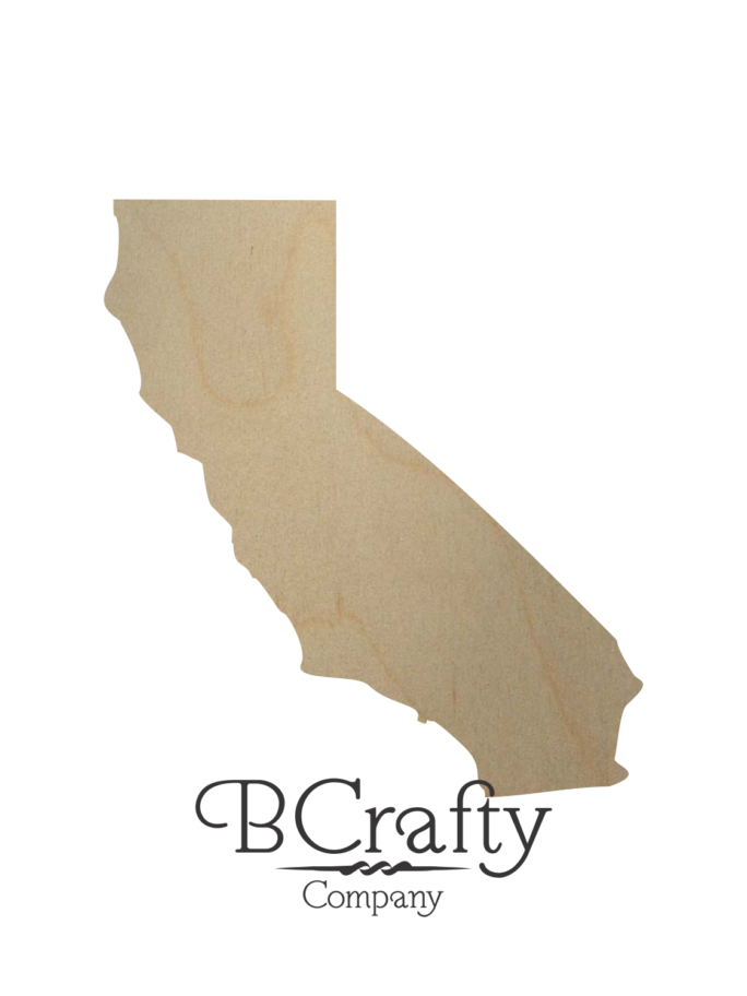 Wooden California State Shape Cutout
