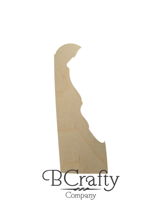 Wooden Delaware State Shape Cutout