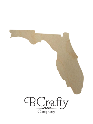 Wooden Florida State Shape Cutout