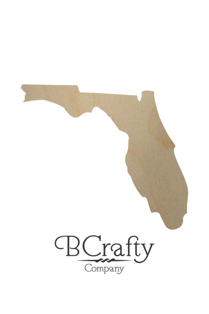 Wooden Florida State Shape Cutout