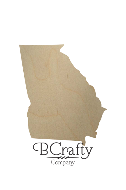 Wooden Georgia State Shape Cutout