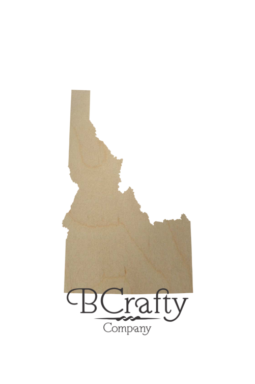 Wooden Idaho State Shape Cutout