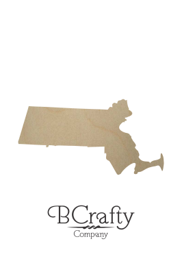Wooden Massachusetts State Shape Cutout