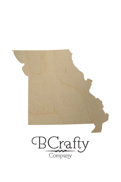 Wooden Missouri State Shape Cutout