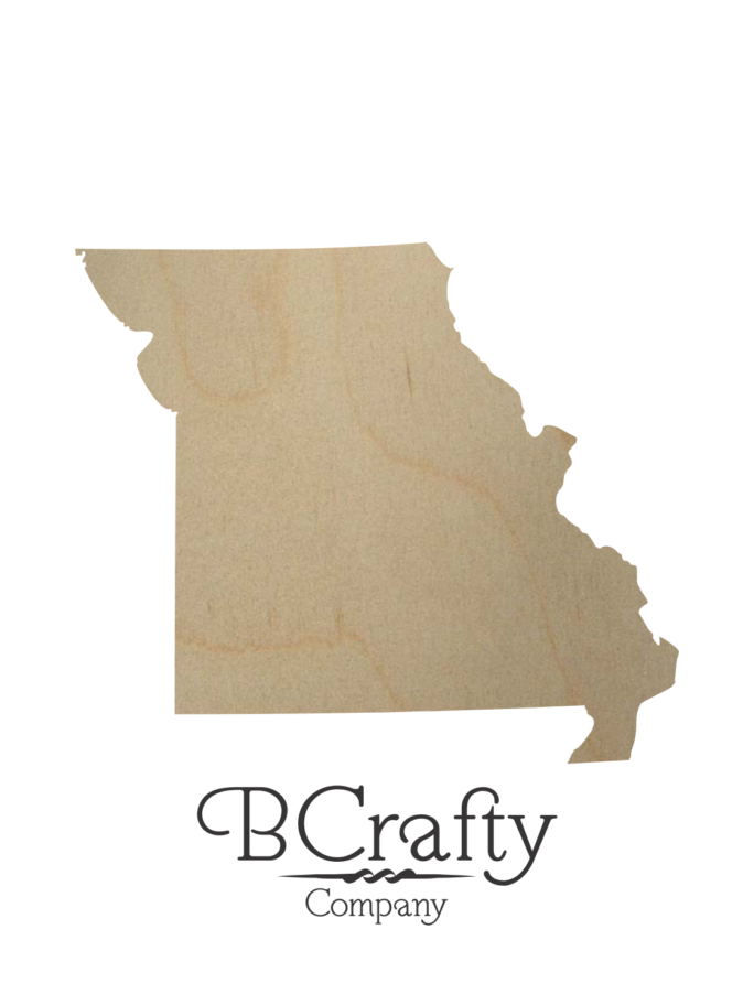 Wooden Missouri State Shape Cutout
