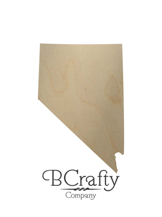 Wooden Nevada State Shape Cutout