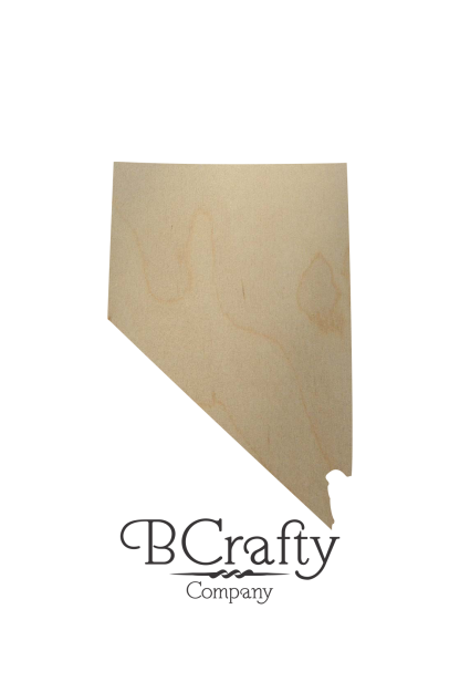 Wooden Nevada State Shape Cutout