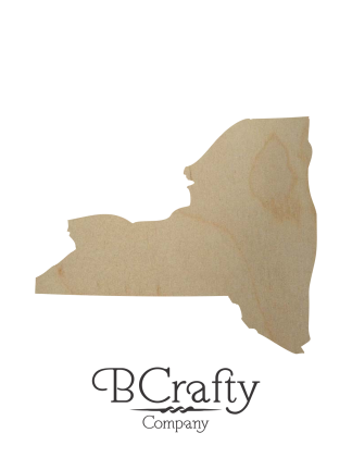 Wooden New York State Shape Cutout