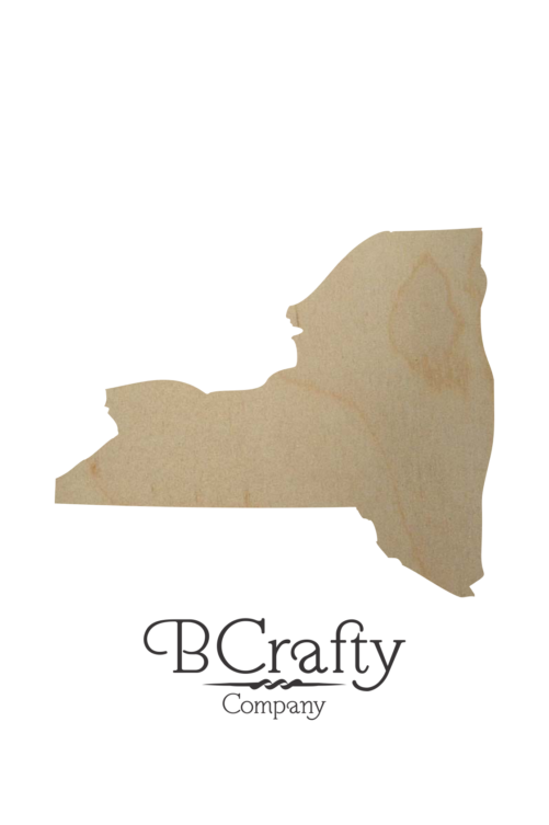 Wooden New York State Shape Cutout