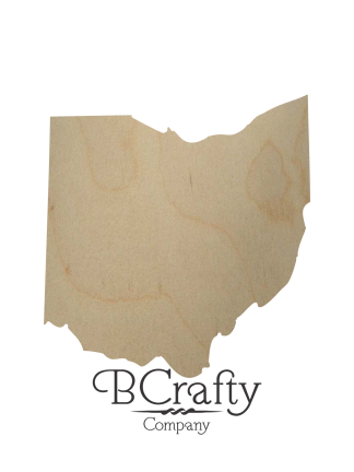 Ohio Wood Cutout State Shape