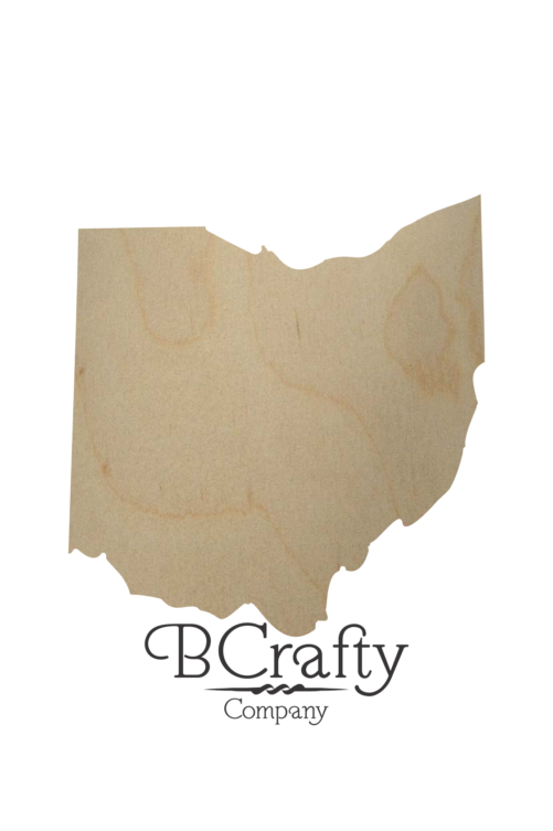Ohio Wood Cutout State Shape