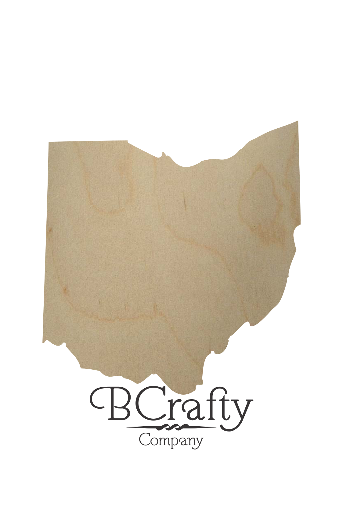 State Cutout Ohio Unfinished Craft Supply Wood Shape Cut Out State Shape.