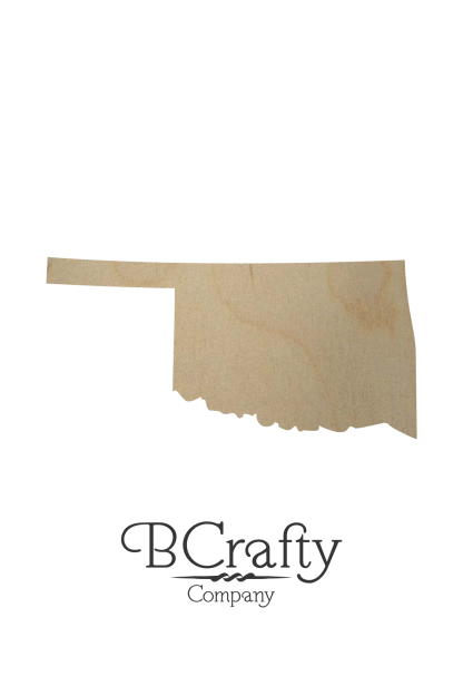 Wooden Oklahoma State Shape Cutout