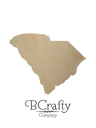 Wooden South Carolina State Shape Cutout