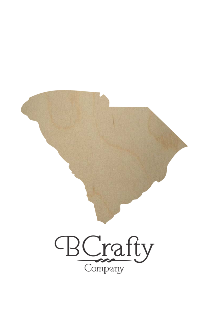 Wooden South Carolina State Shape Cutout