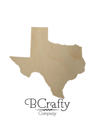 Wooden Texas State Shape Cutout