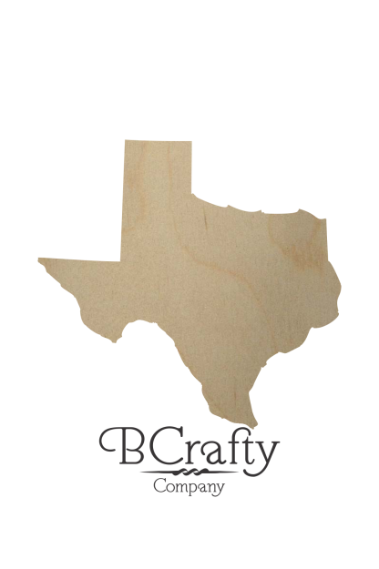 Wooden Texas State Shape Cutout