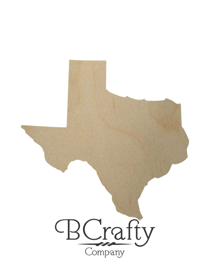 Wooden Texas State Shape Cutout