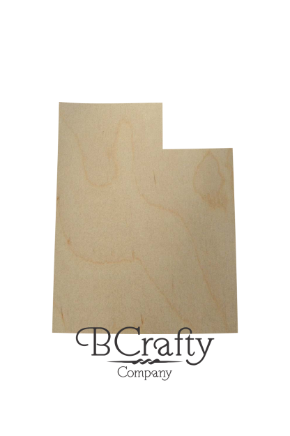 Wooden Utah State Shape Cutout