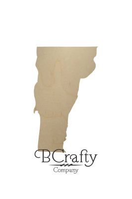 Wooden Vermont State Shape Cutout