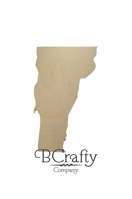 Wooden Vermont State Shape Cutout