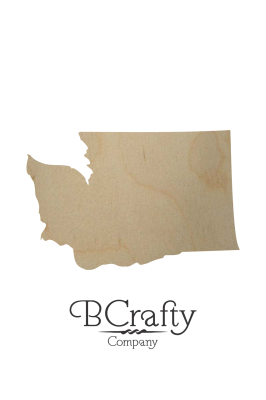 Wooden Washington State Shape Cutout
