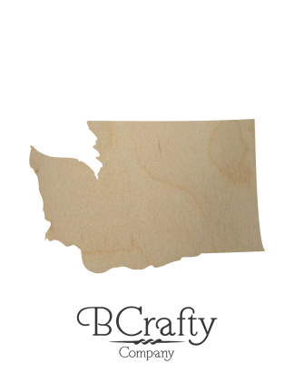 Wooden Washington State Shape Cutout