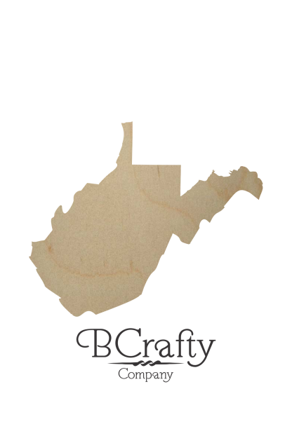 Wooden West Virginia State Shape Cutout