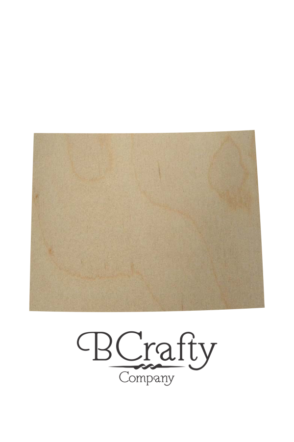 Wooden Wyoming State Shape Cutout
