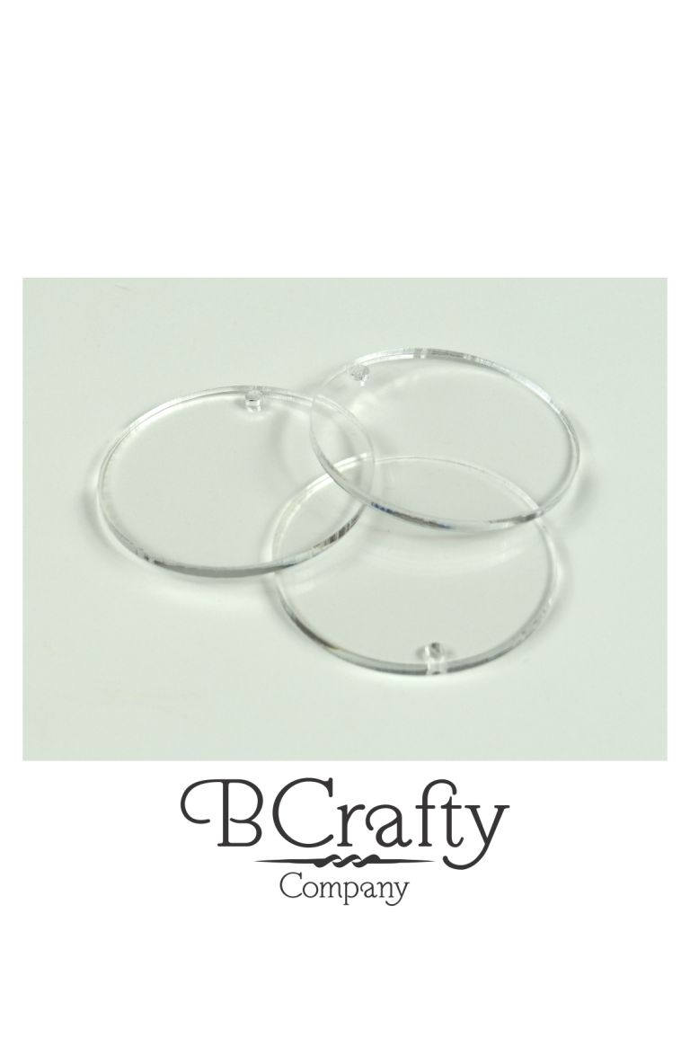 Acrylic Circle Disc Blanks 6 pack BCrafty Company