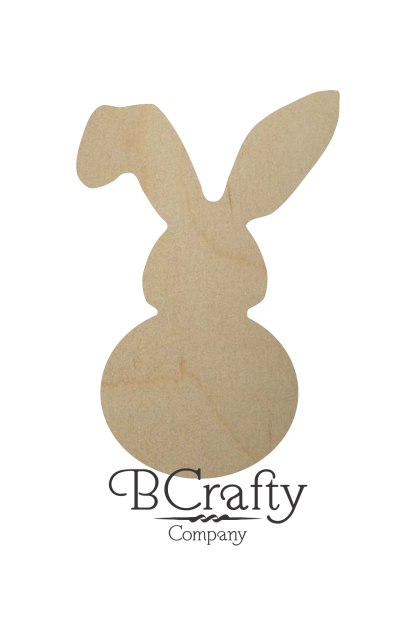Unfinished Wooden Bunny Cutout