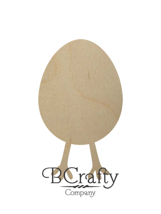 Wooden Easter Egg and Legs Cutout