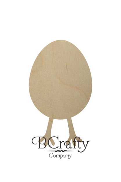Wooden Easter Egg and Legs Cutout