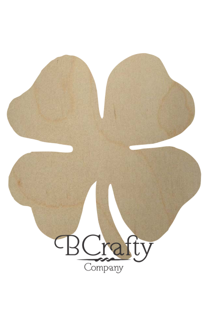 Wooden Four Leaf Clover Cutout