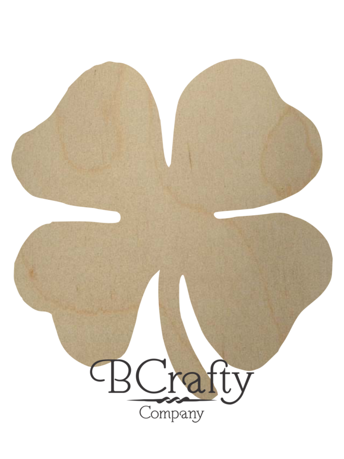 Wooden Four Leaf Clover Cutout