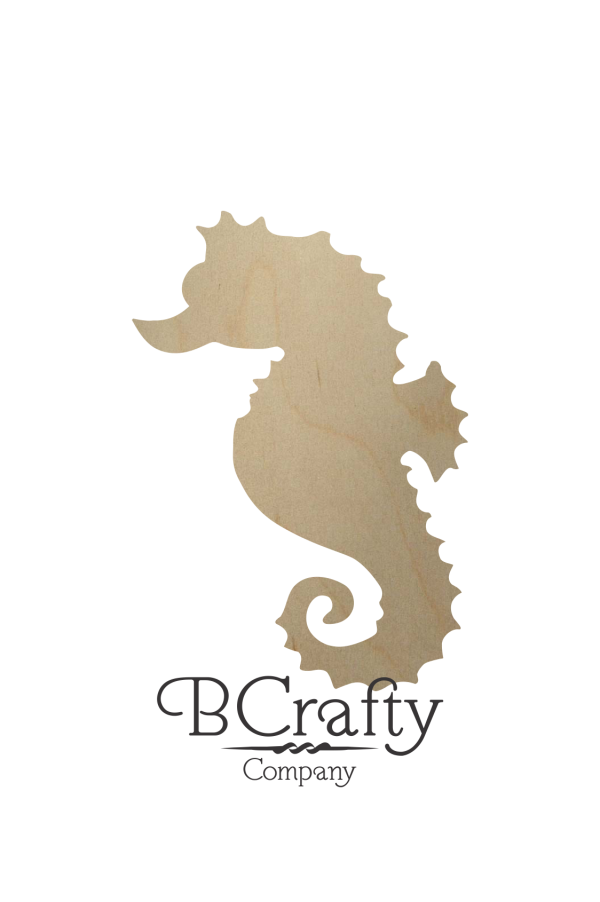 Unfinished Wooden Seahorse Cutout