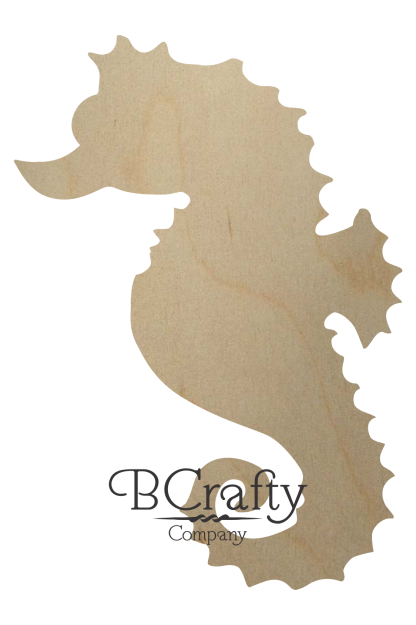 Wooden Seahorse Shape Cutout