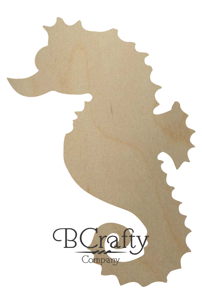 Unfinished Wooden Seahorse Cutout – BCrafty Company